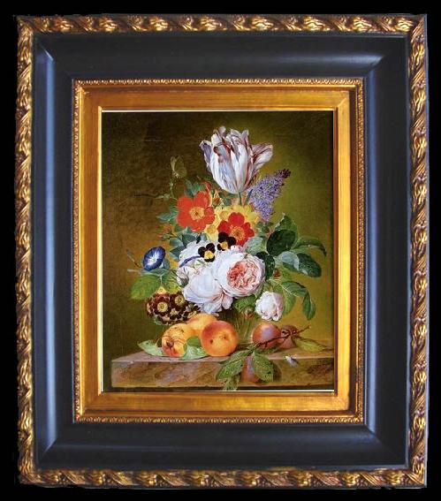 framed  unknow artist Floral, beautiful classical still life of flowers.041, Ta059